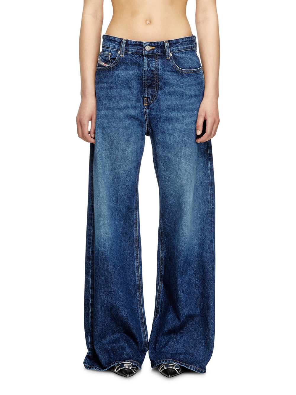 Jeans Wide Diesel Sire da Donna - Denim