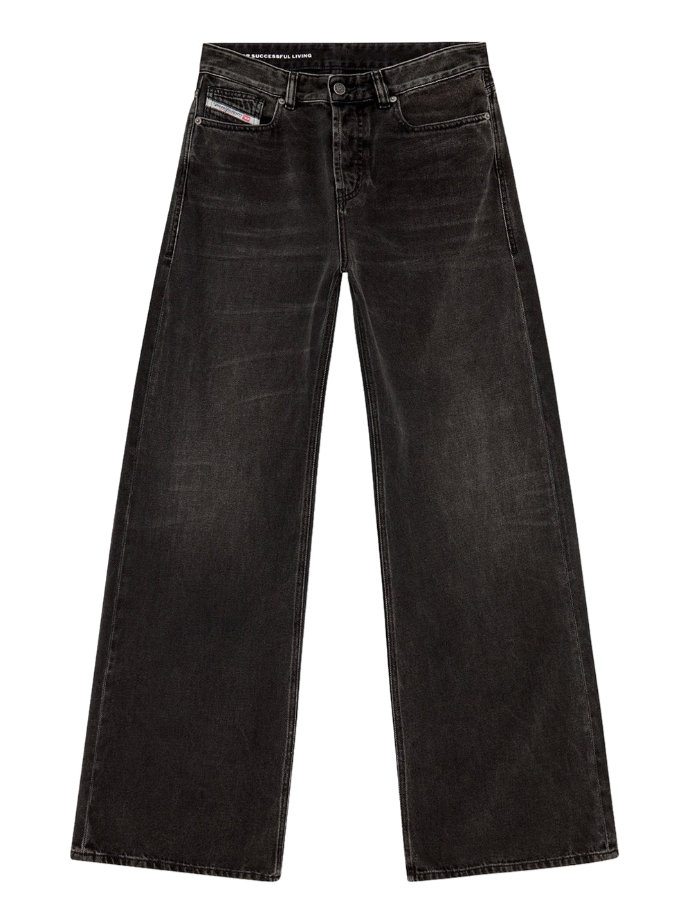 Jeans Wide Diesel Sire da Donna - Nero