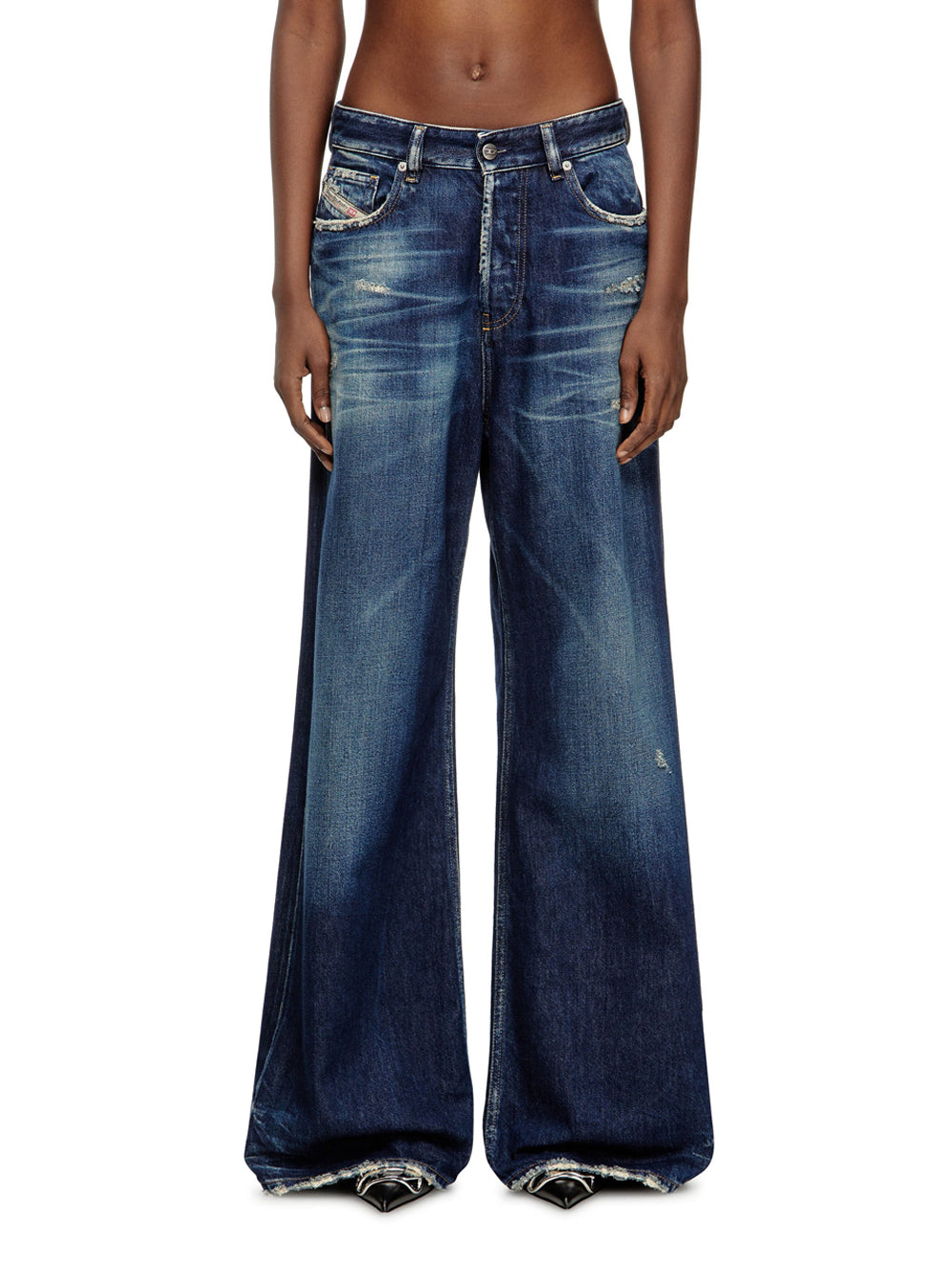 Jeans Wide Diesel Sire da Donna - Denim
