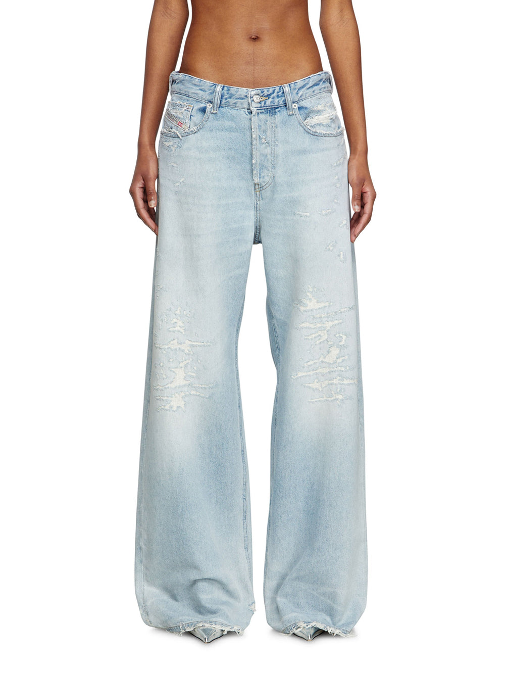 Jeans Wide Diesel Sire da Donna - Denim