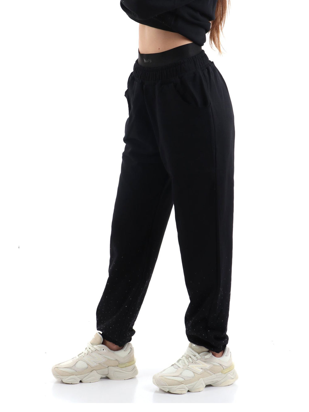 Pantalone Tuta Disclaimer da Donna - Nero