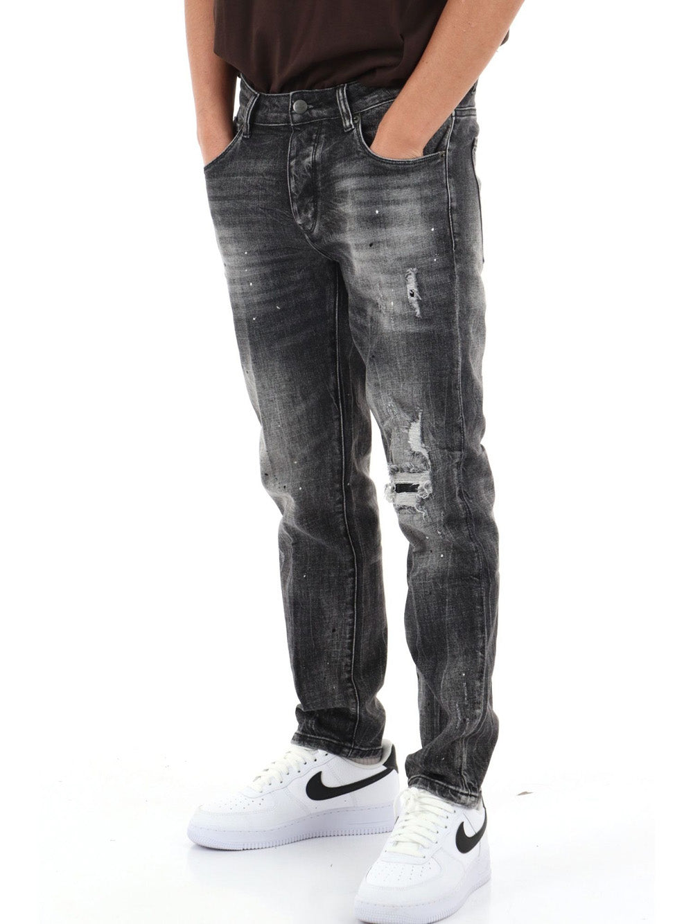 Jeans Slim Drop Season 2 da Uomo - Nero