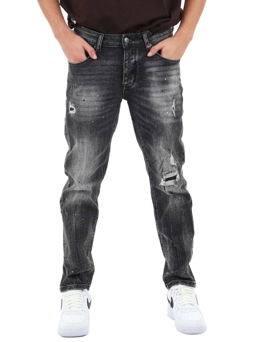Jeans Slim Drop Season 2 da Uomo - Nero