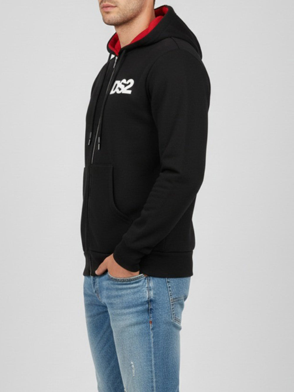 Felpa Zip Drop Season 2 da Uomo - Nero