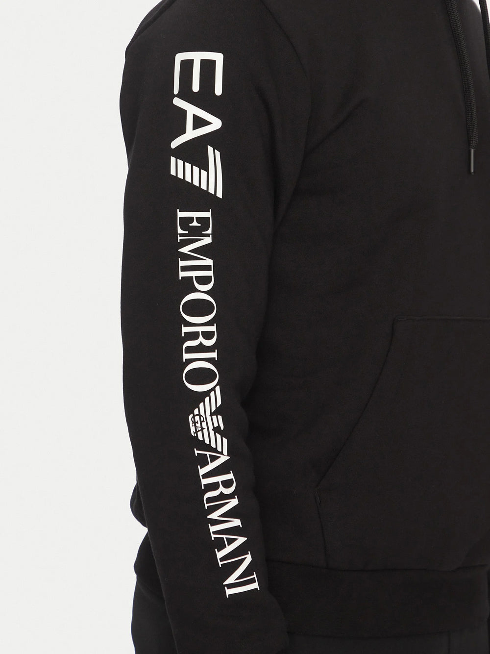 Felpa Cappuccio Ea7 da Uomo - Nero