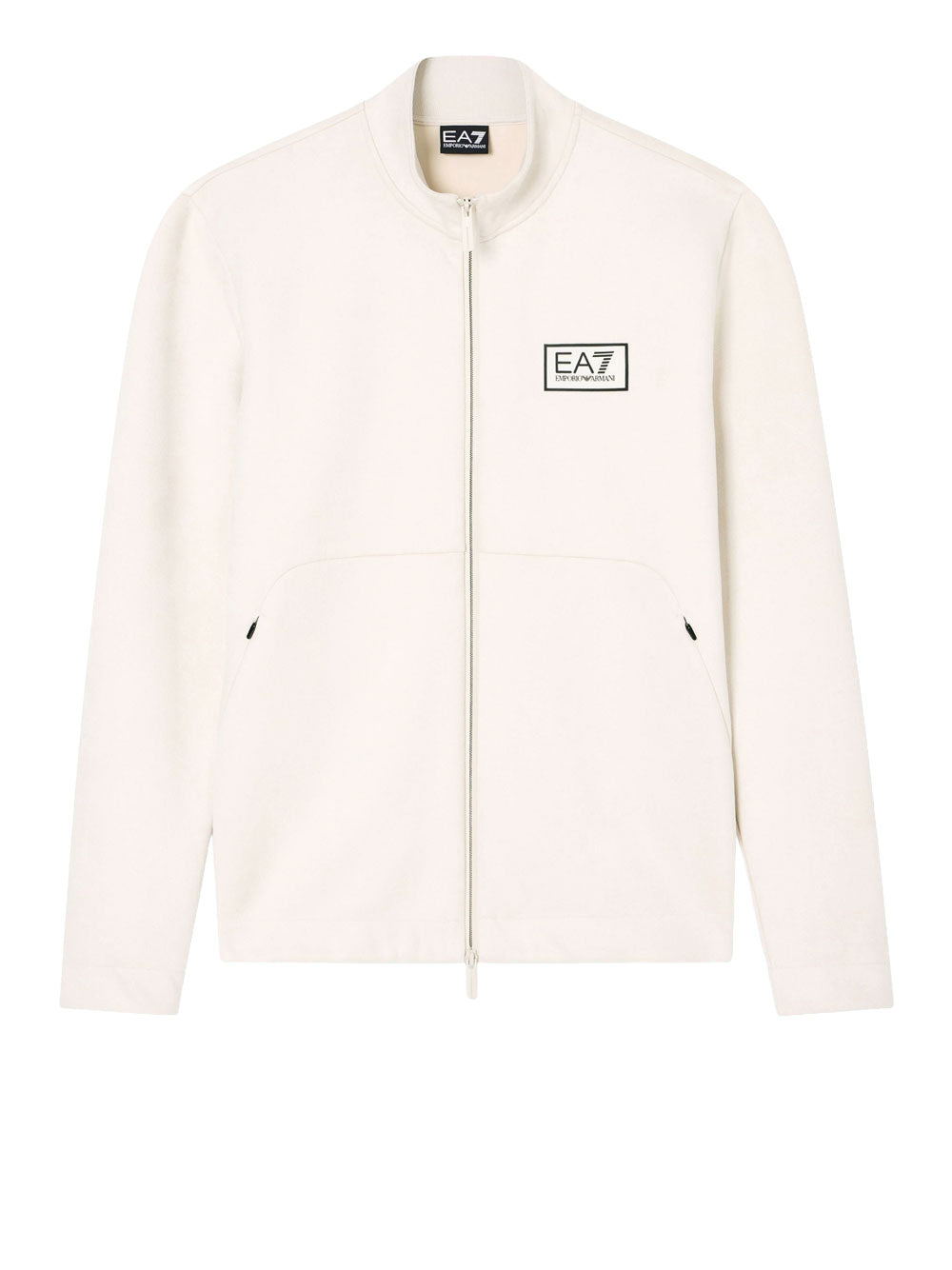 Felpa Zip Ea7 da Uomo - Avorio