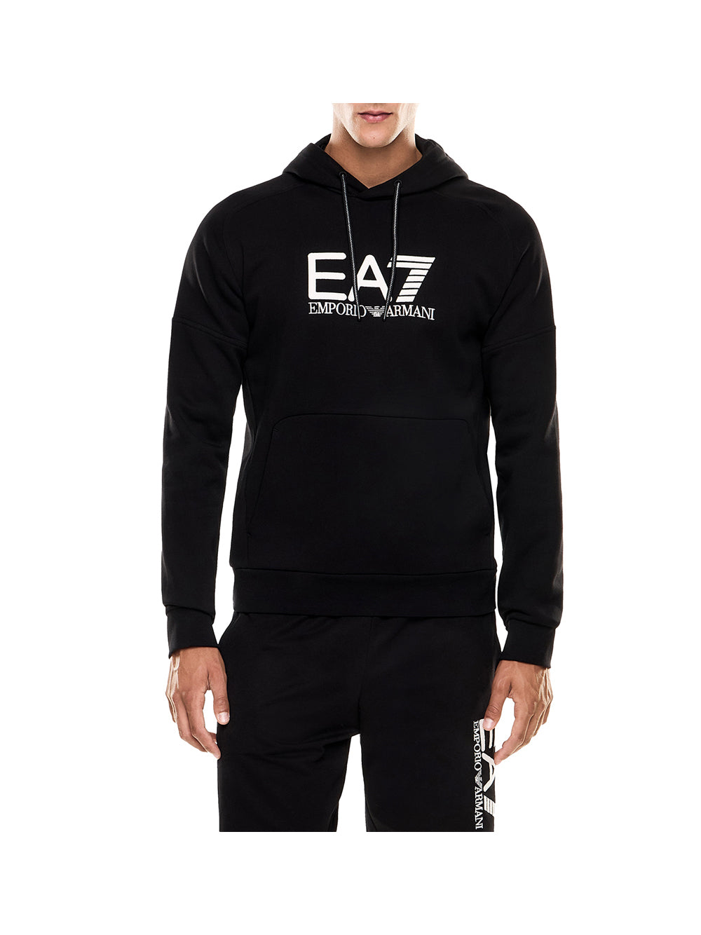 Ea7 Emporio Armani Felpa cappuccio Uomo Mod. 7M000909 AF10377 MC317 Nero