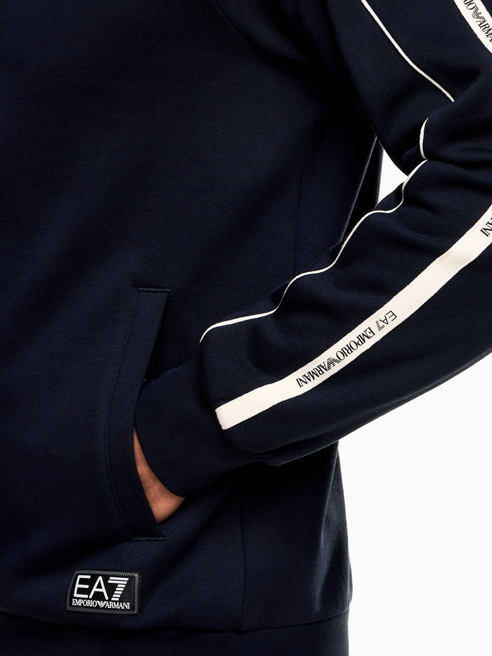 Felpa Cappuccio Ea7 da Uomo - Blu