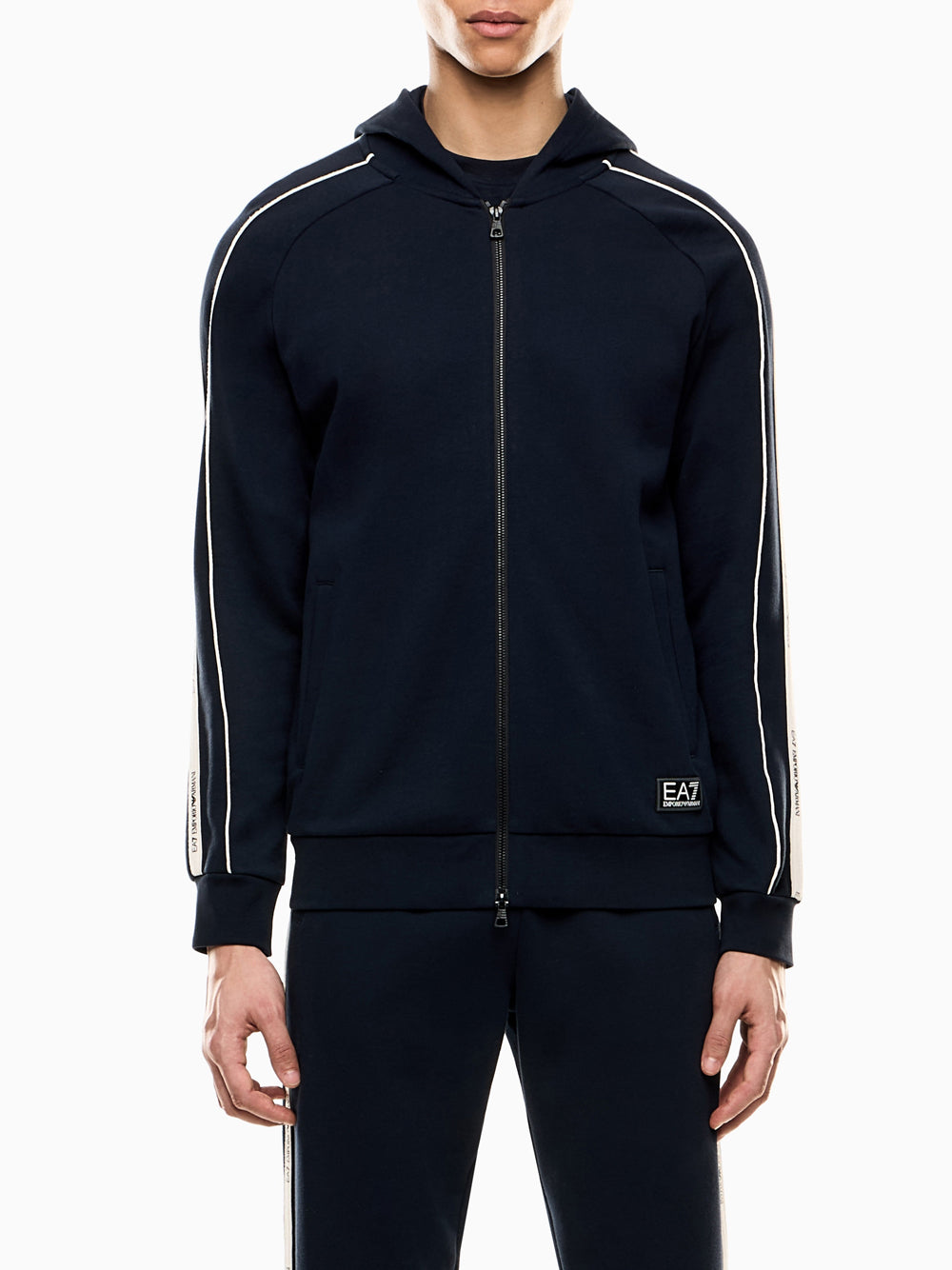 Felpa Zip Ea7 da Uomo - Blu