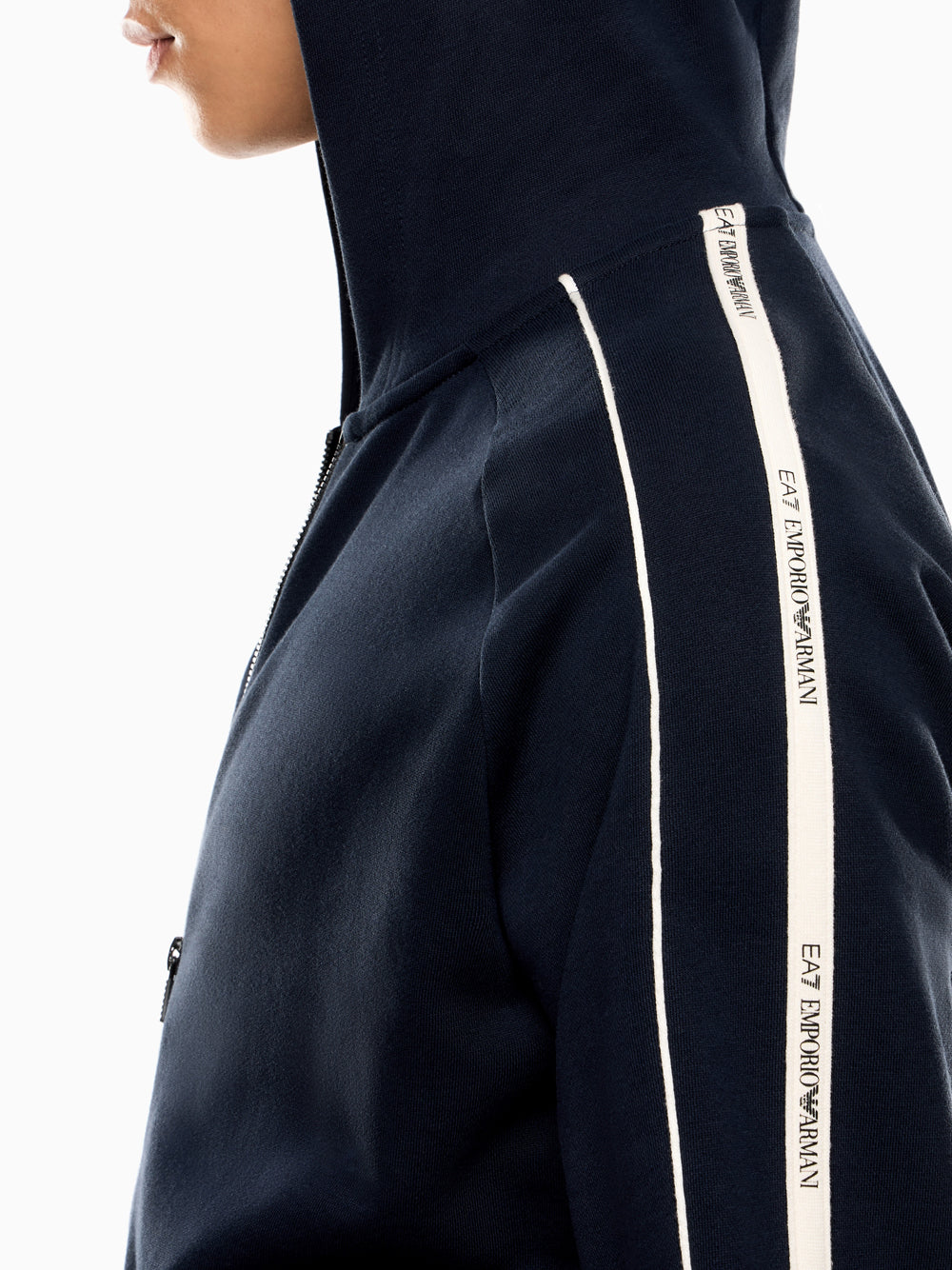 Felpa Zip Ea7 da Uomo - Blu