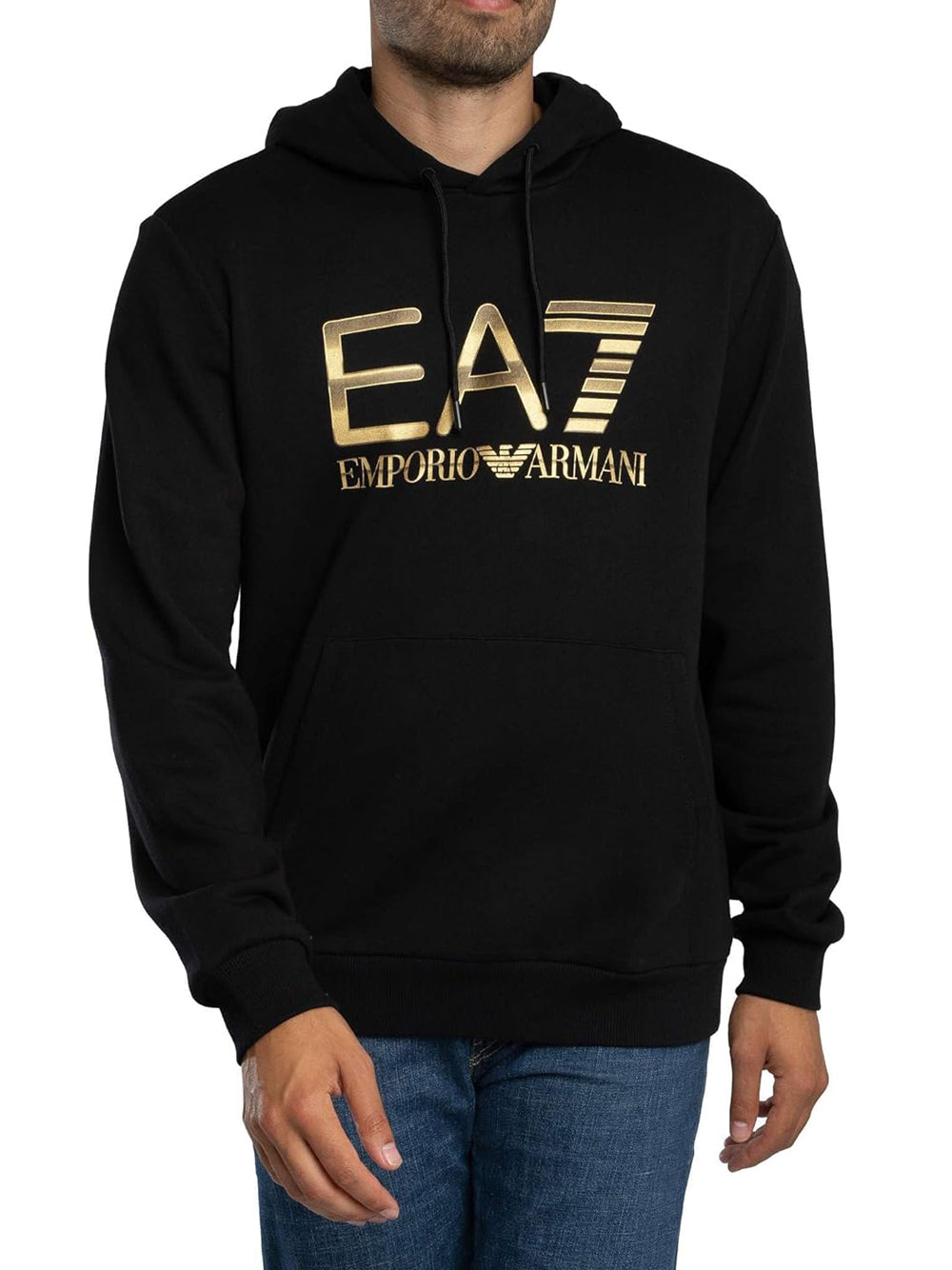 Ea7 Emporio Armani Felpa cappuccio Uomo Mod. 7M001190 AF17787 UC001 Nero