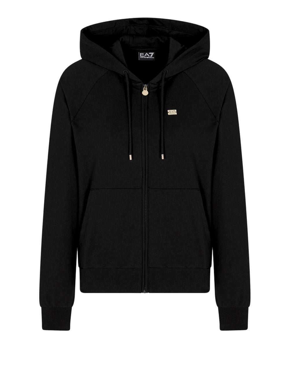 Felpa Zip Ea7 da Donna - Nero