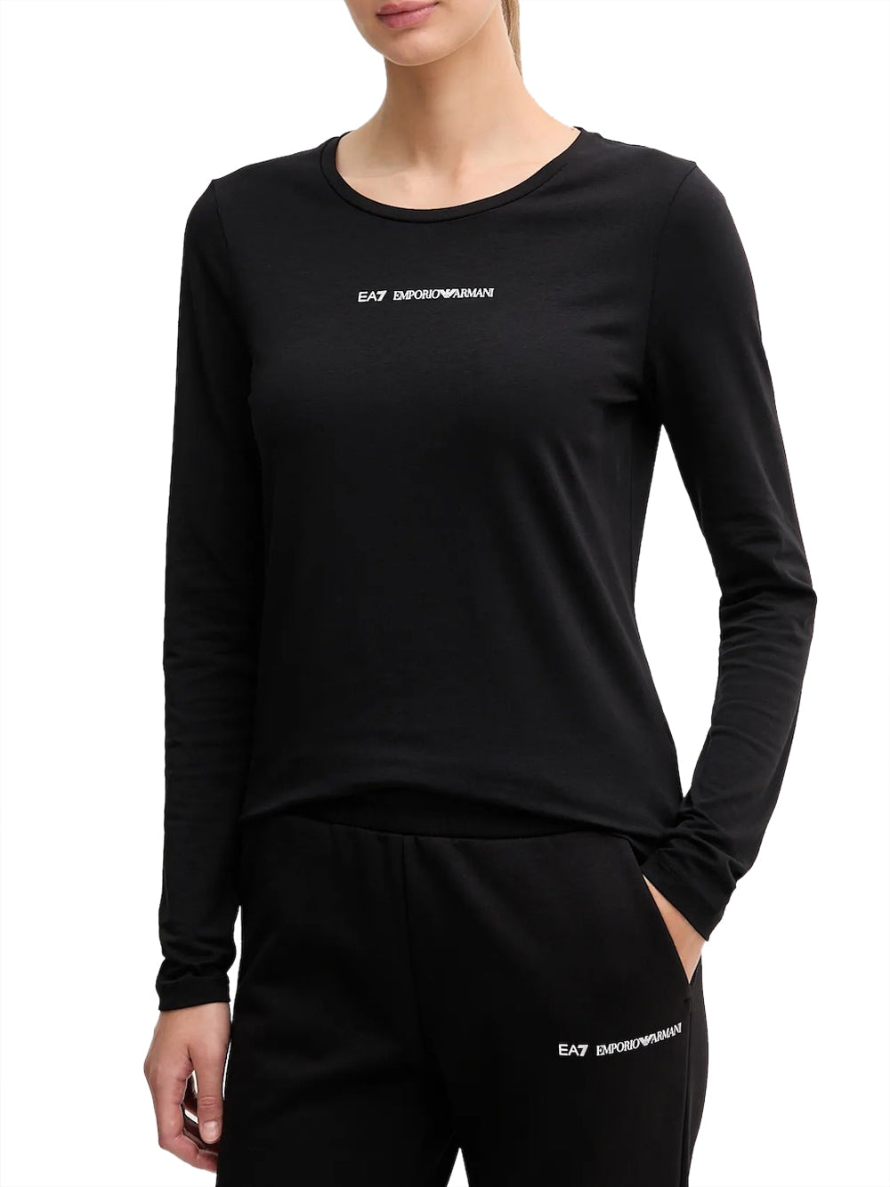 T-shirt Ea7 da Donna - Nero