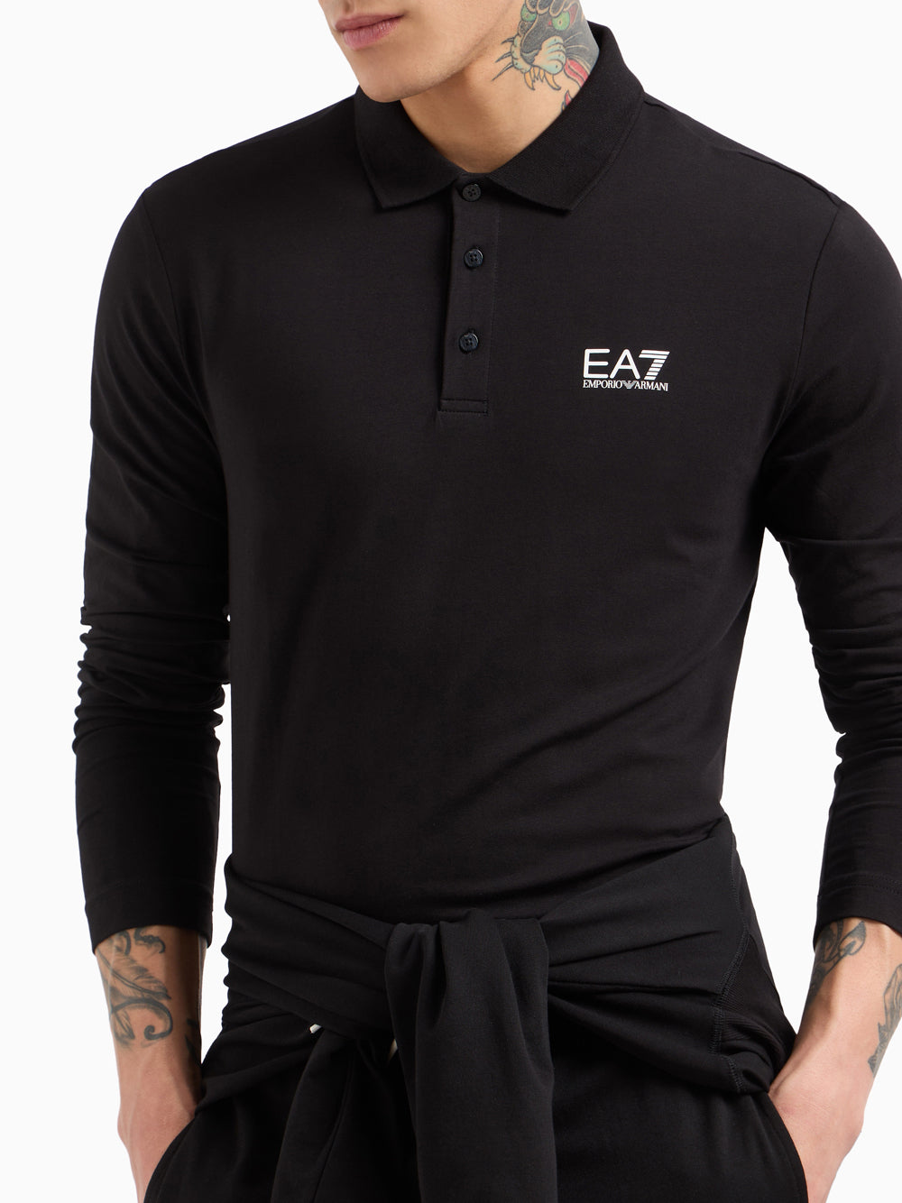 Polo Ea7 da Uomo - Nero
