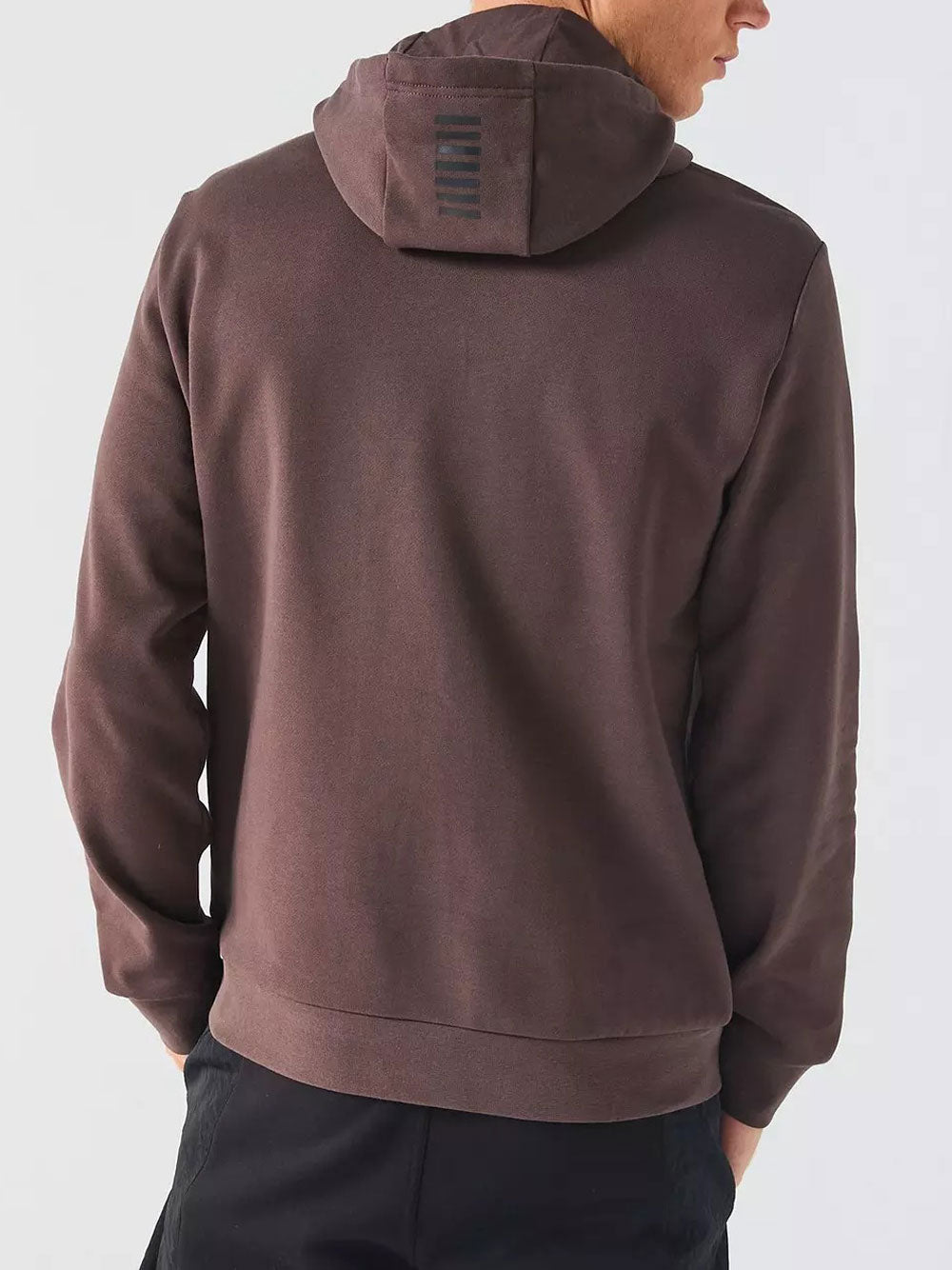 Felpa Cappuccio Ea7 da Uomo - Marrone