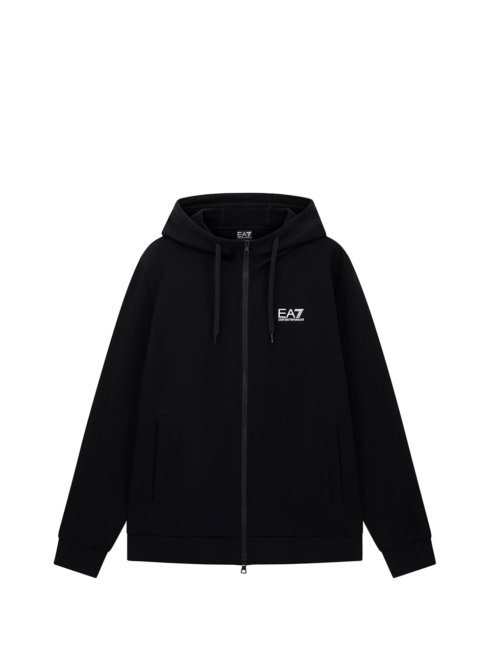 Ea7 Emporio Armani Felpa Zip Uomo Mod. 8NPM38 PJVTZ 1200 Nero