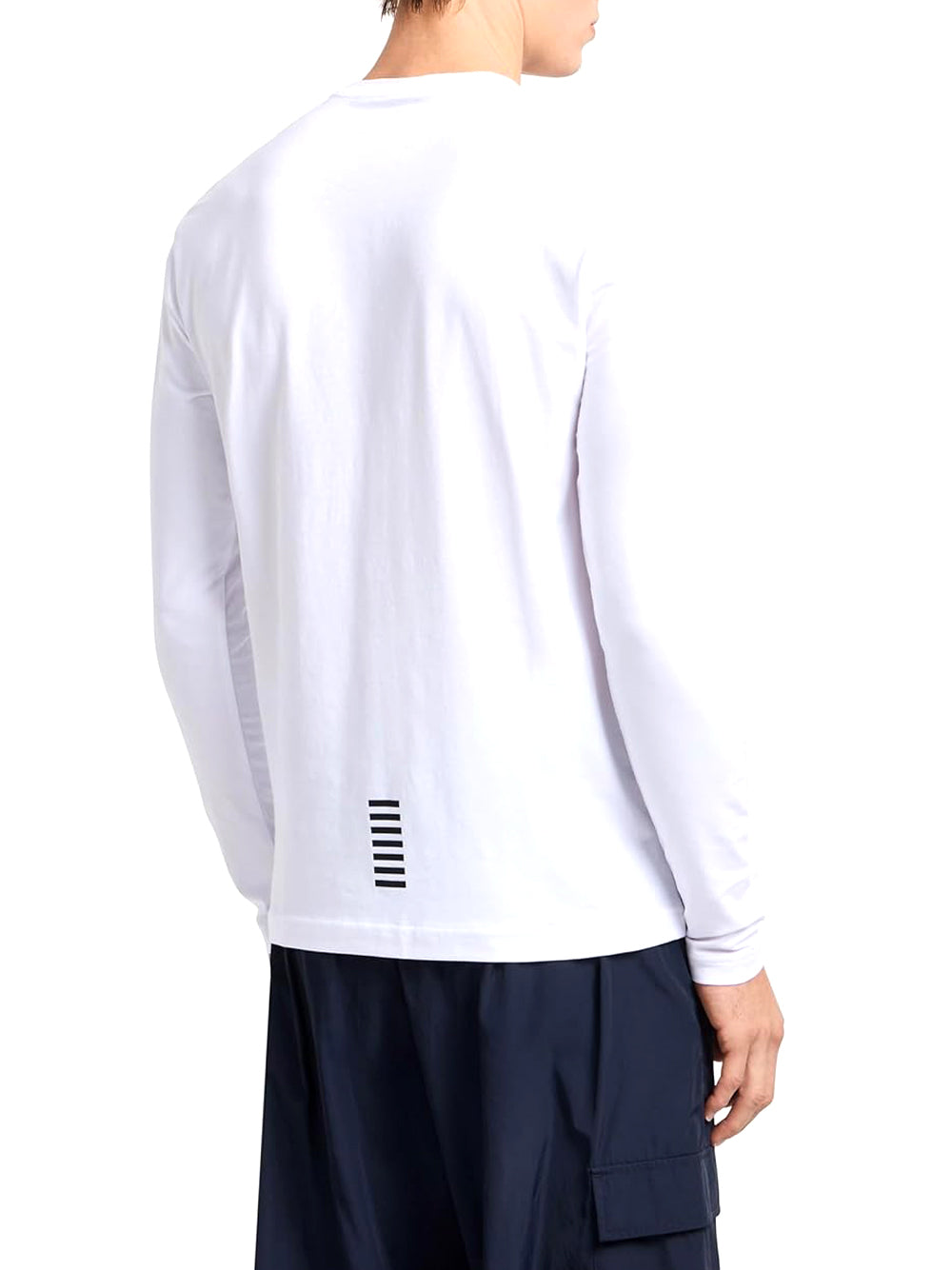 Ea7 Emporio Armani T-shitr Manica Lunga Uomo Mod. 8NPT28 PJVQZ 1100 Bianco