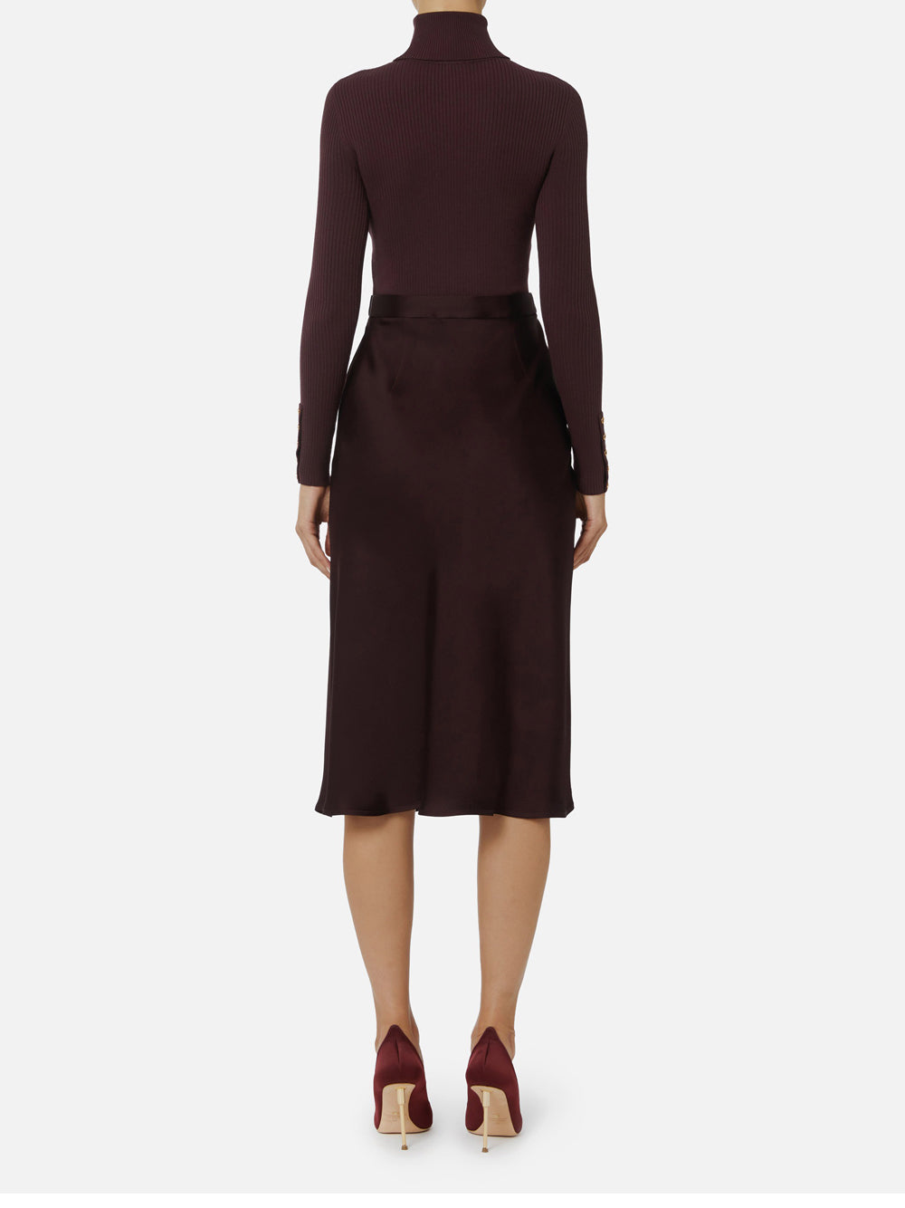 Vestito Midi Elisabetta Franchi da Donna - Merlot Bordeaux