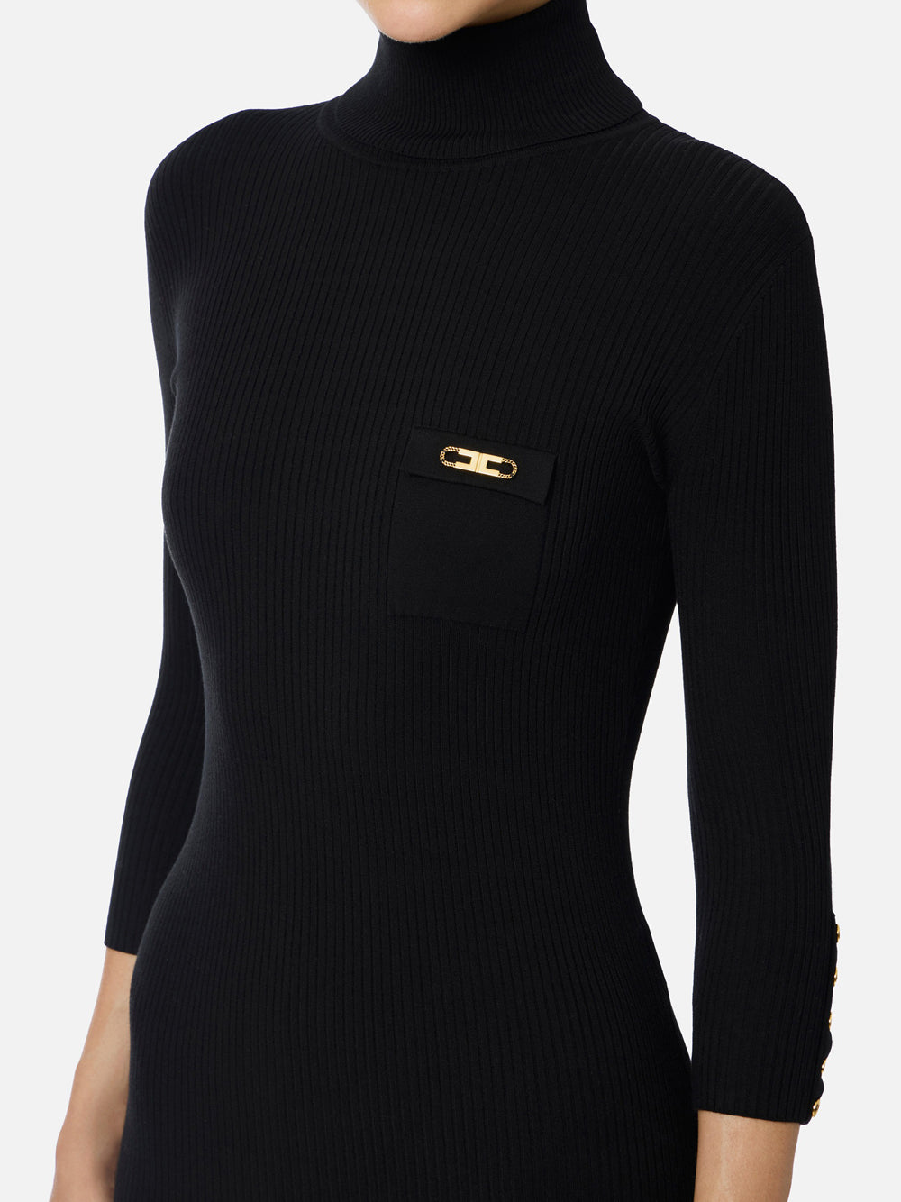 Vestito Midi Elisabetta Franchi da Donna - Nero