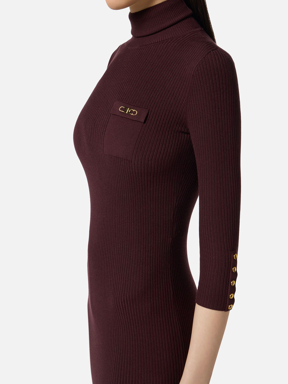Vestito Midi Elisabetta Franchi da Donna - Bordeaux