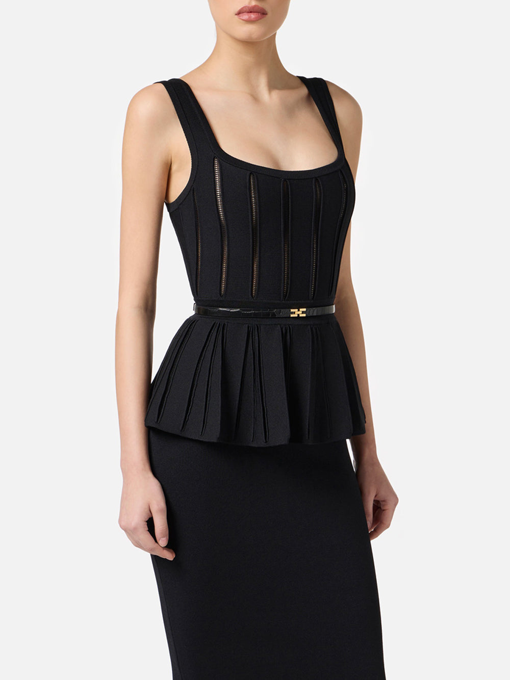 Vestito Longuette Elisabetta Franchi da Donna - Nero