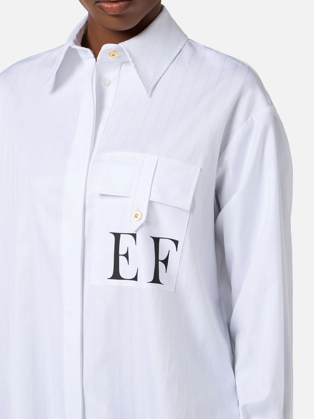 Camicia Elisabetta Franchi Oversized da Donna - Bianco