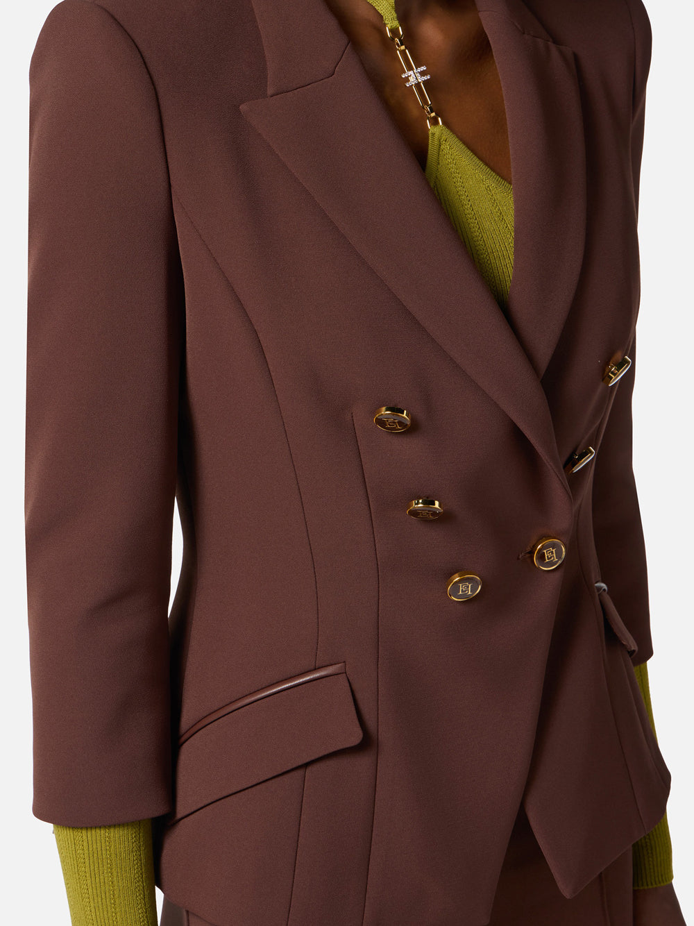 Blazer Elisabetta Franchi da Donna - Coffee Marrone