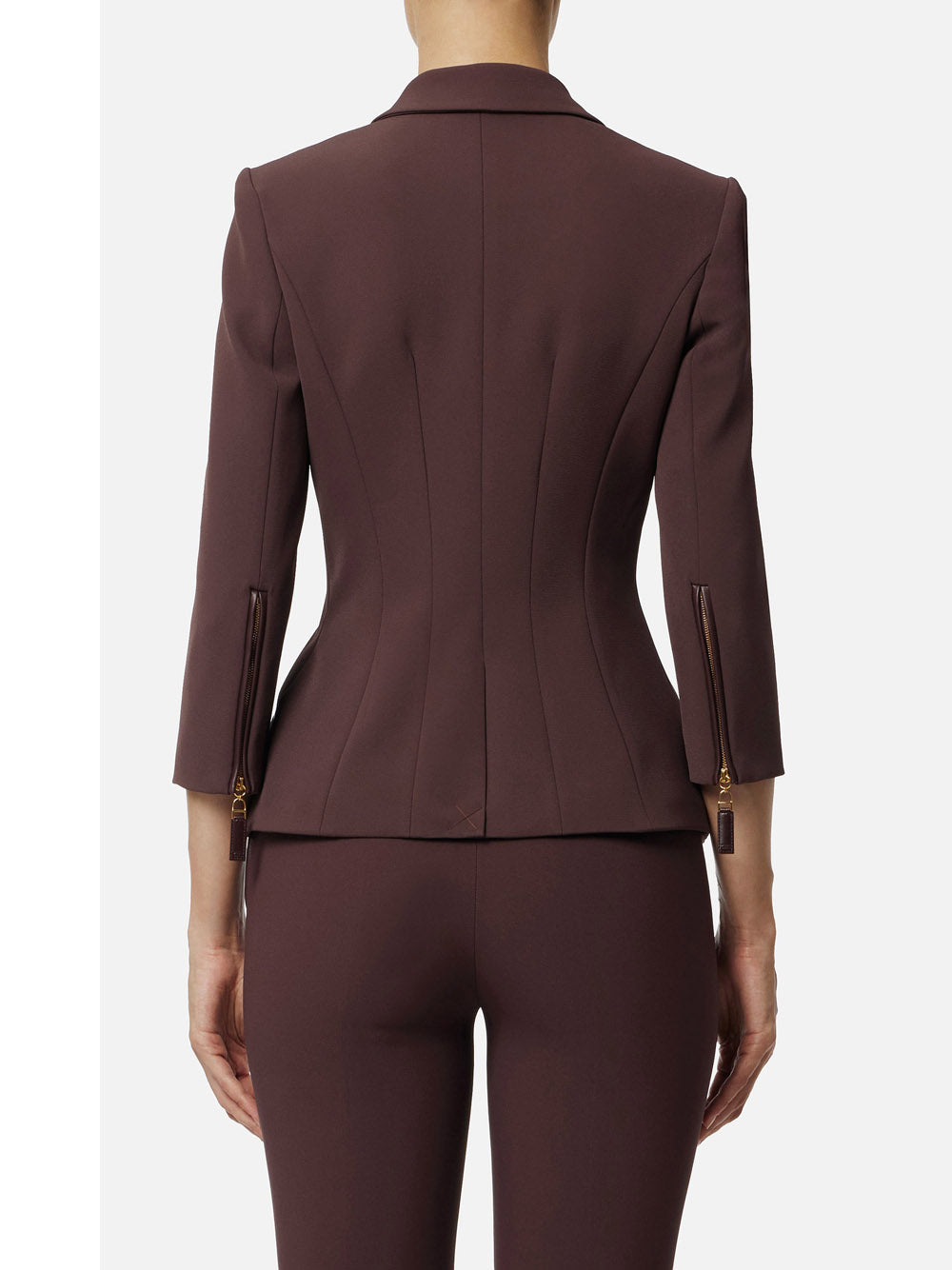 Blazer Elisabetta Franchi da Donna - Merlot Bordeaux