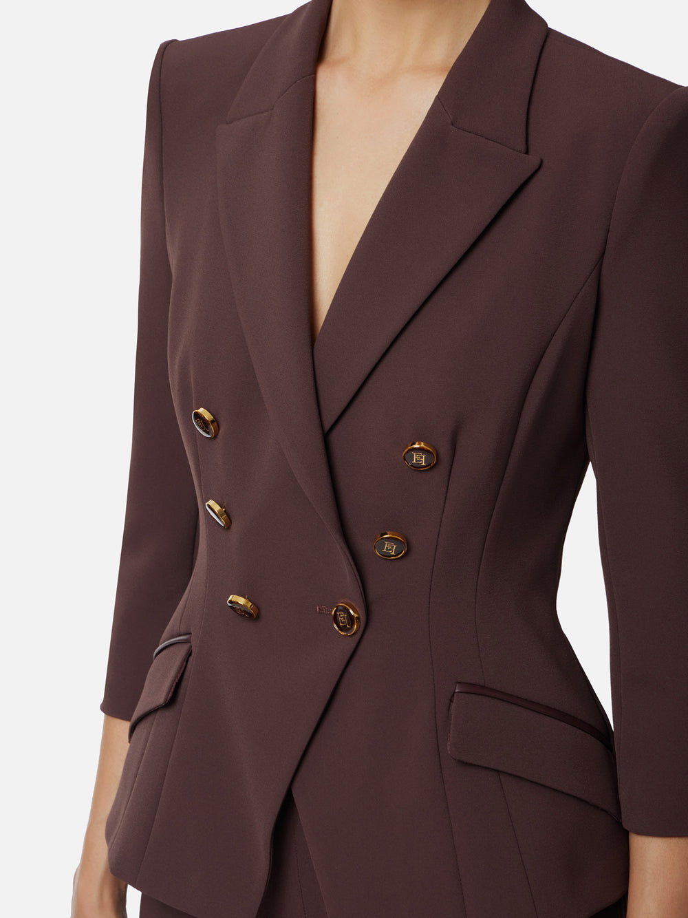 Blazer Elisabetta Franchi da Donna - Merlot Bordeaux