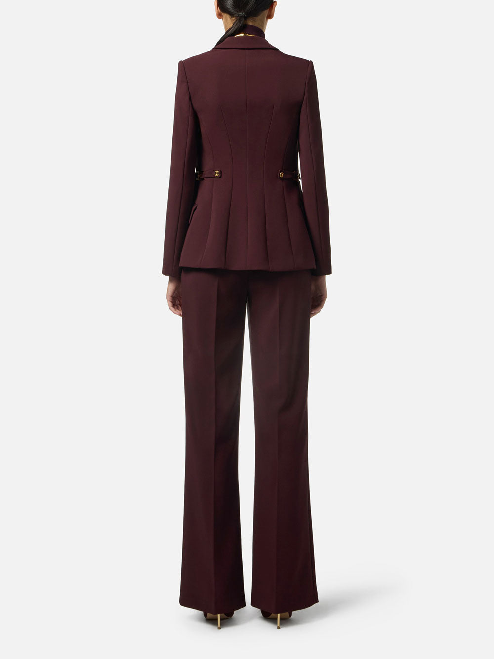 Blazer Elisabetta Franchi da Donna - Merlot Bordeaux