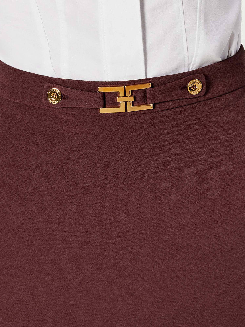Gonna Midi Elisabetta Franchi da Donna - Merlot Bordeaux