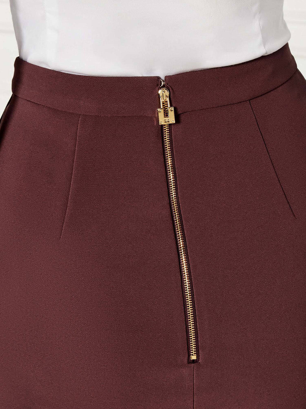 Gonna Midi Elisabetta Franchi da Donna - Merlot Bordeaux
