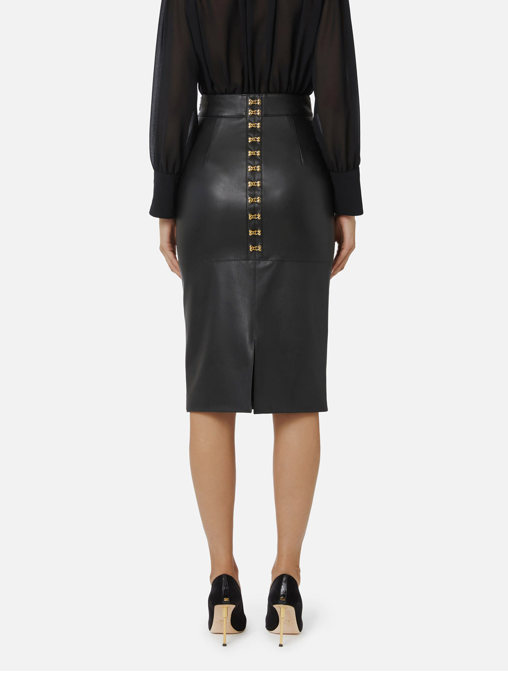 Gonna Midi Elisabetta Franchi da Donna - Nero