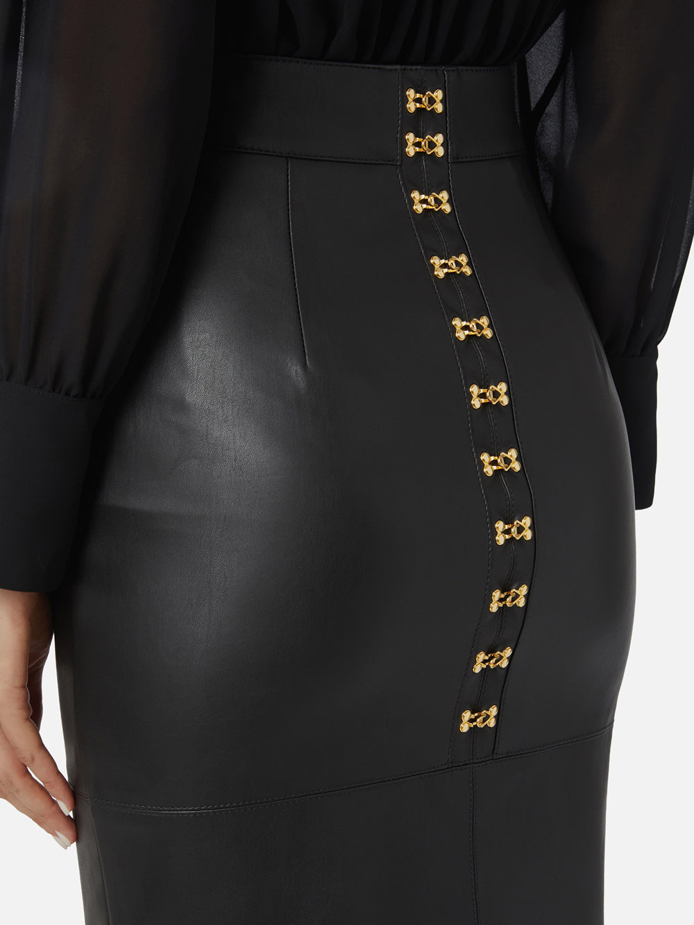 Gonna Midi Elisabetta Franchi da Donna - Nero