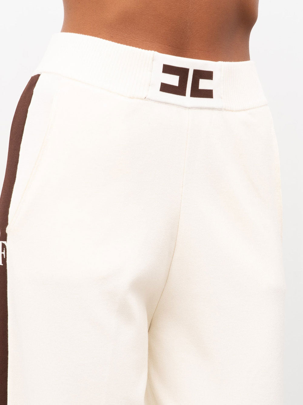 Pantalone Palazzo Elisabetta Franchi da Donna - Milk Coffee Avorio