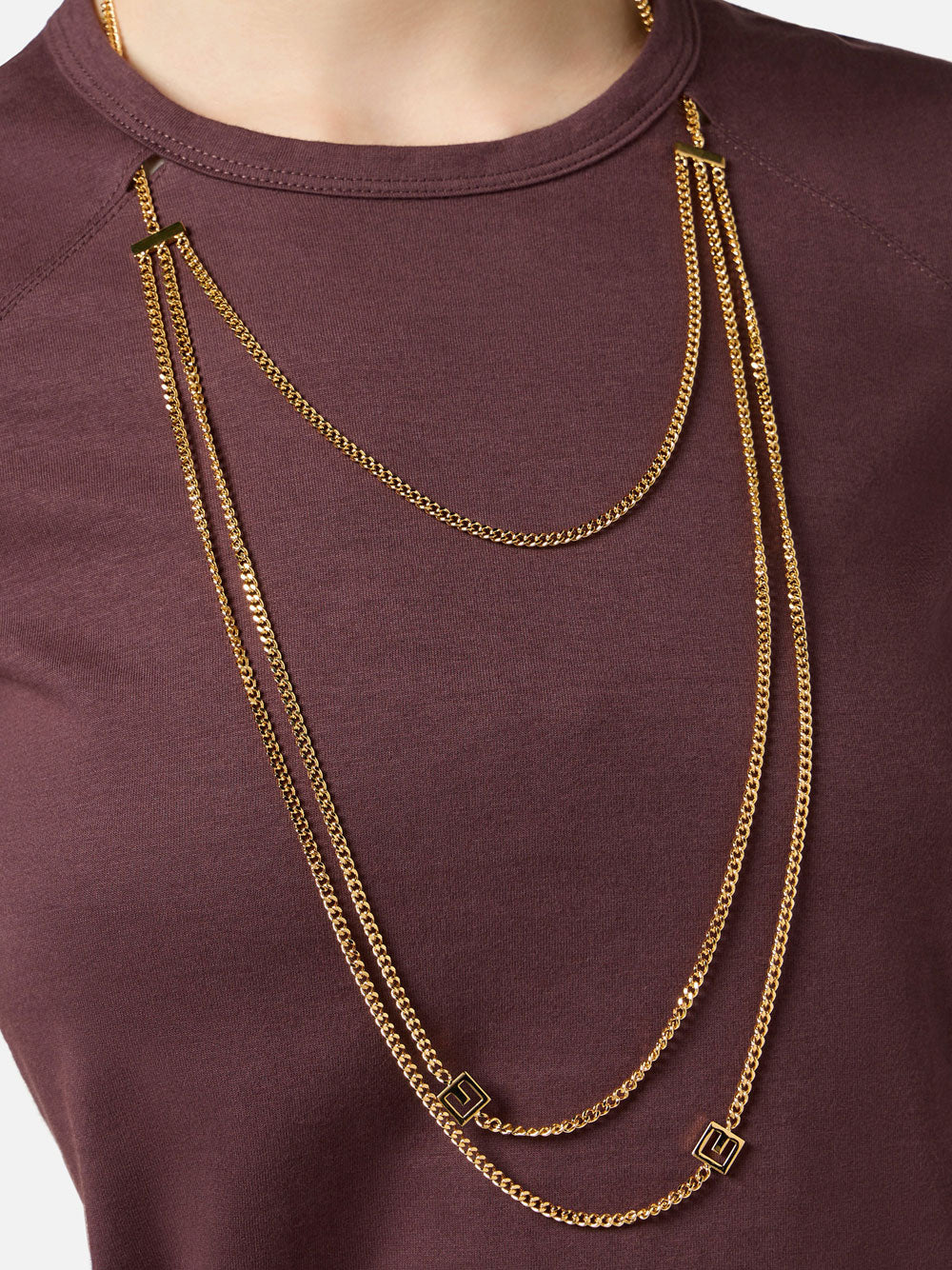 T-shirt Elisabetta Franchi da Donna - Merlot Bordeaux