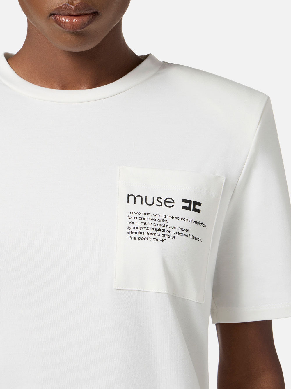 T-shirt Elisabetta Franchi da Donna - Gesso Avorio