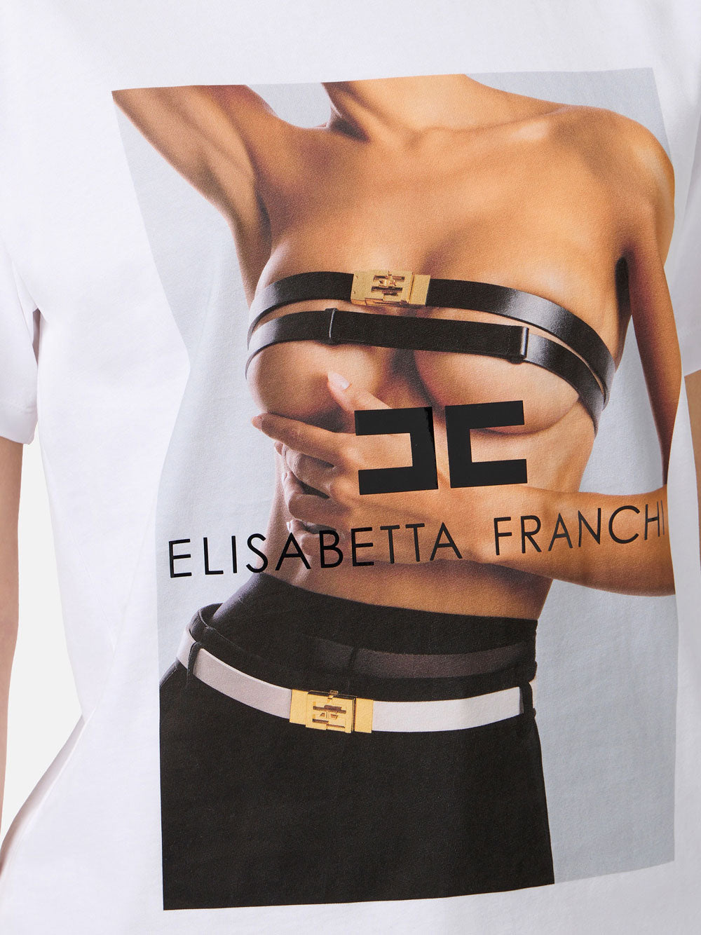 T-shirt Elisabetta Franchi da Donna - Gesso Avorio