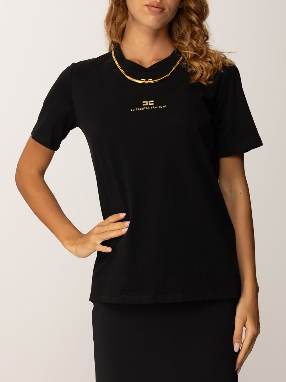 T-shirt Elisabetta Franchi da Donna - Nero