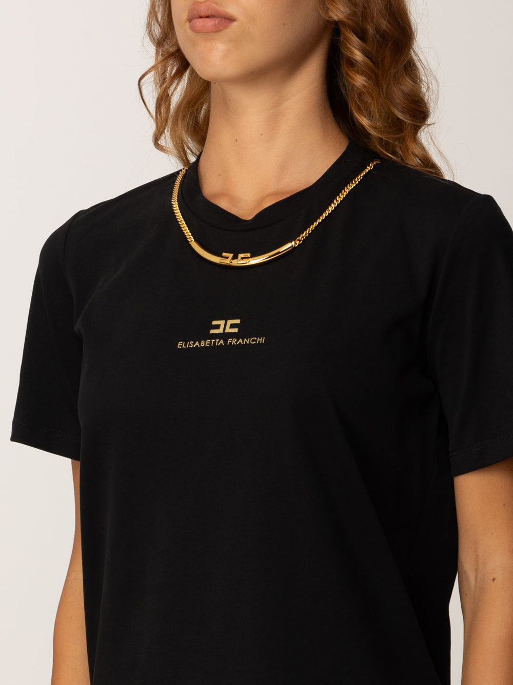 T-shirt Elisabetta Franchi da Donna - Nero