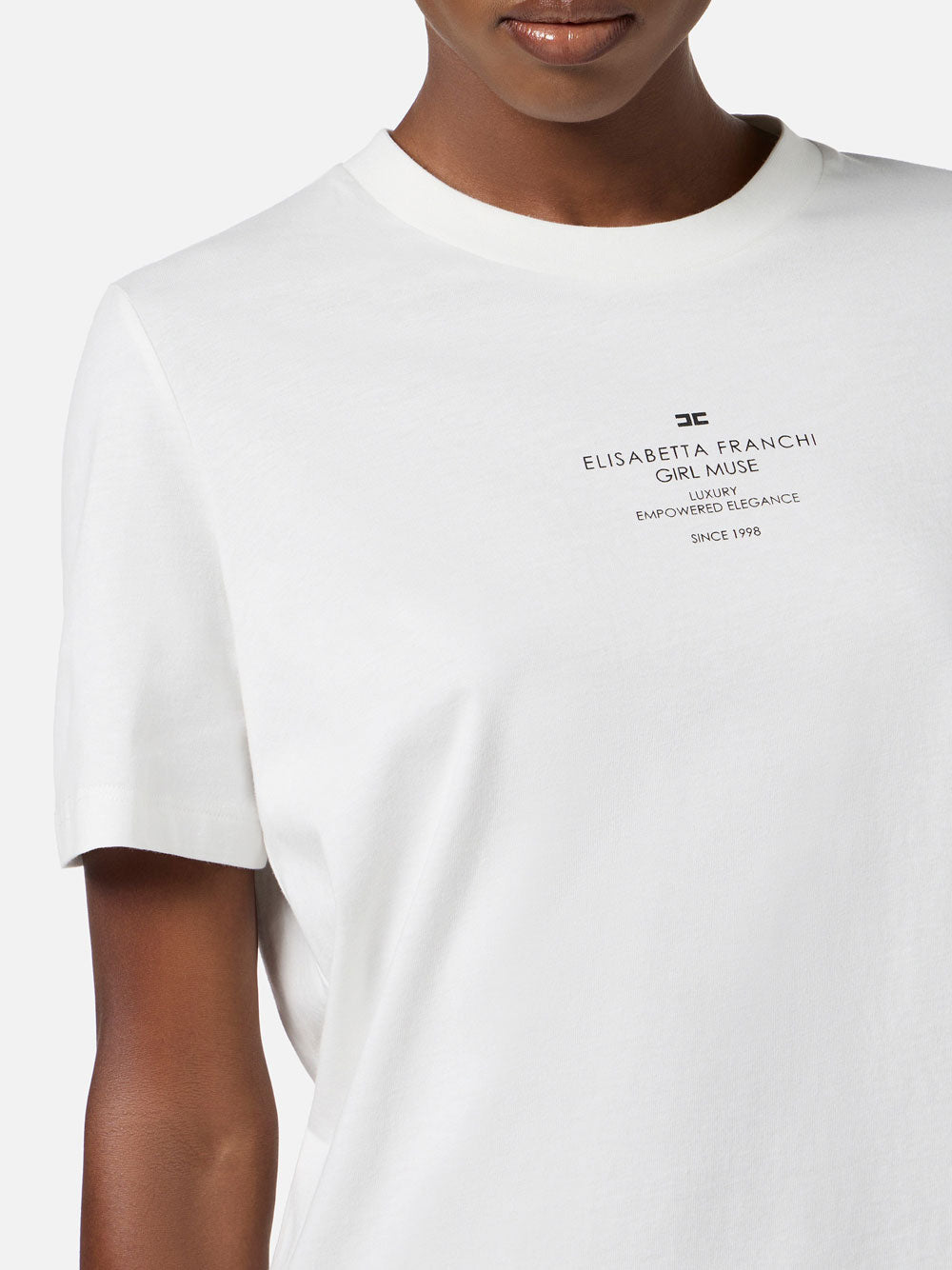 T-shirt Elisabetta Franchi da Donna - Gesso Avorio