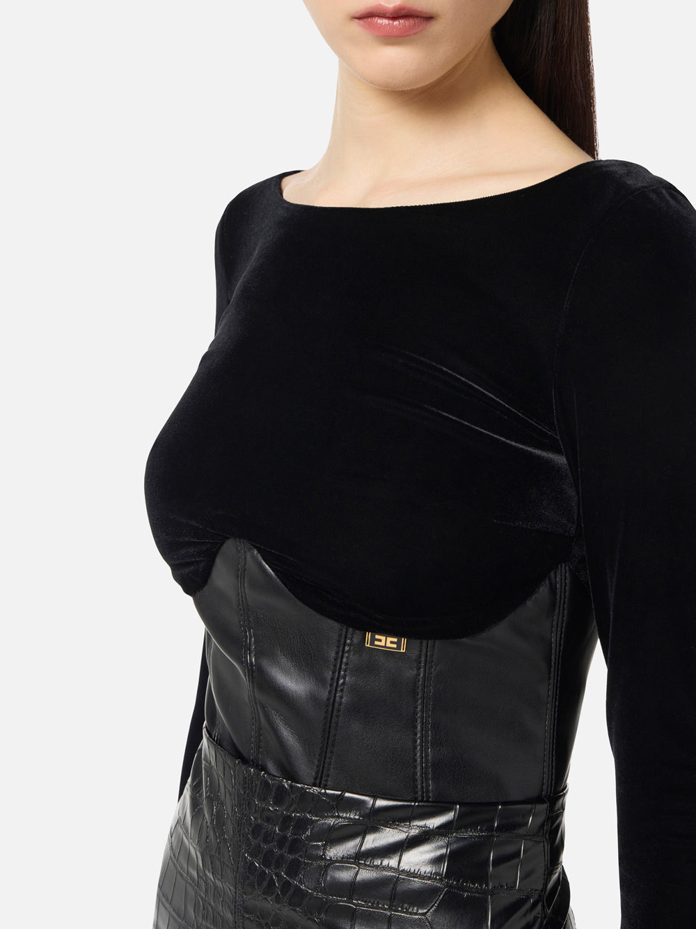 Top Elisabetta Franchi da Donna - Nero