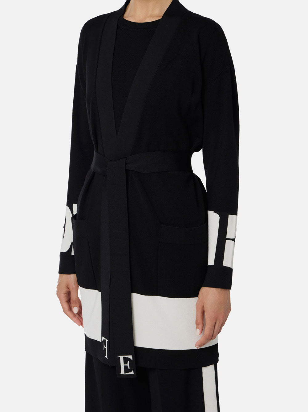 Cardigan Elisabetta Franchi da Donna - Milk Nero