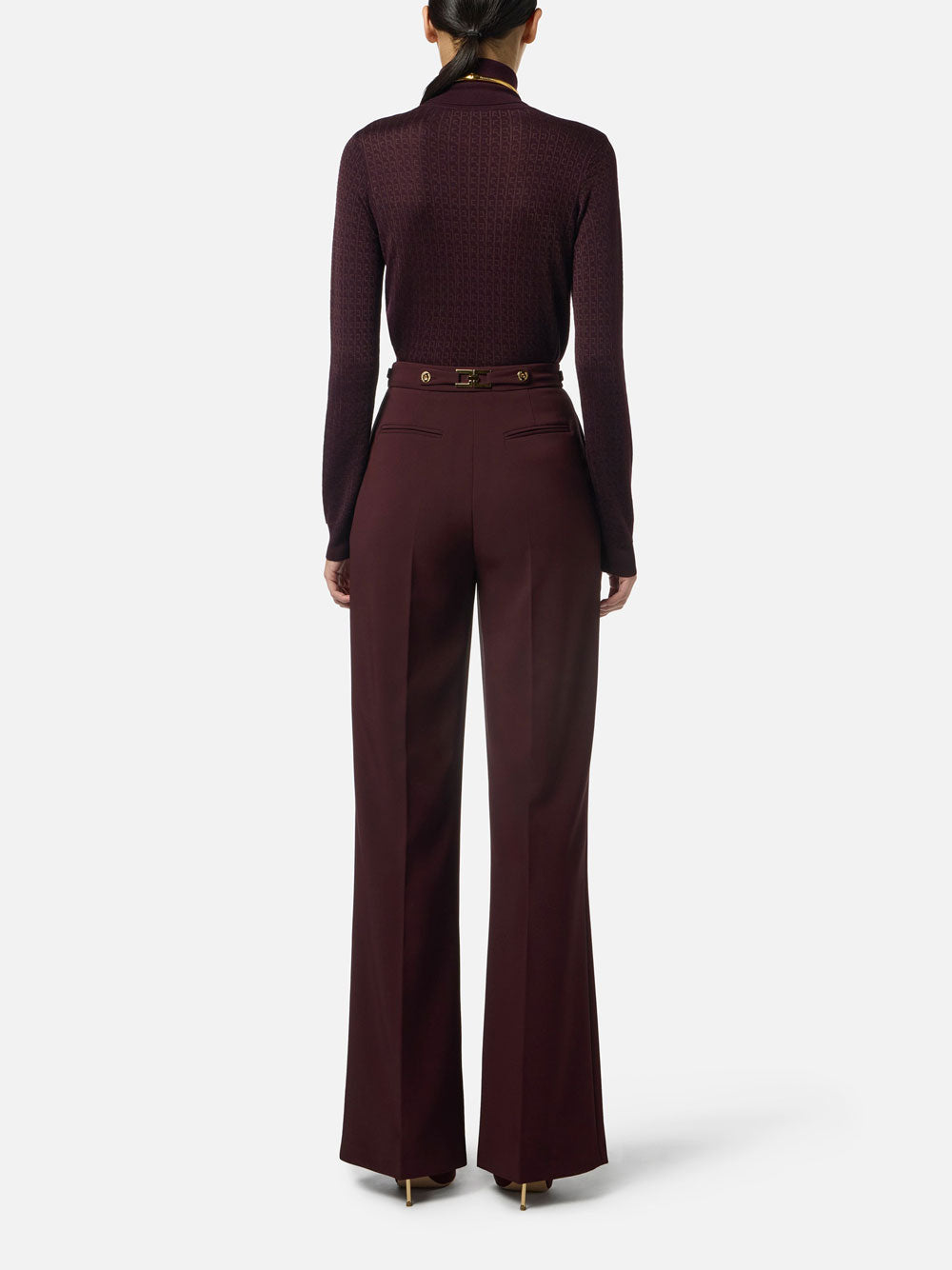 Maglia Collo Alto Elisabetta Franchi da Donna - Merlot Bordeaux