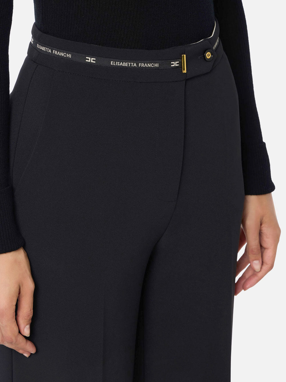 Pantalone Palazzo Elisabetta Franchi da Donna - Nero