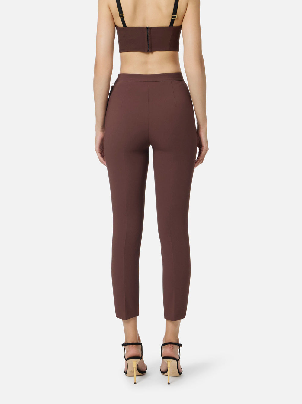 Pantalone Capri Elisabetta Franchi da Donna - Coffee Marrone