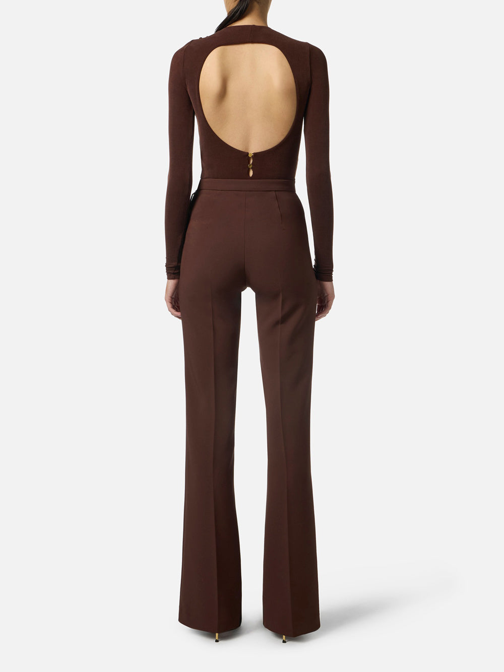 Pantalone Palazzo Elisabetta Franchi da Donna - Coffee Marrone
