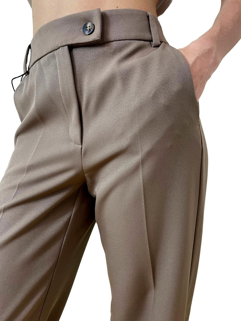 Pantalone Straight Emme Marella Efebo da Donna - Marrone