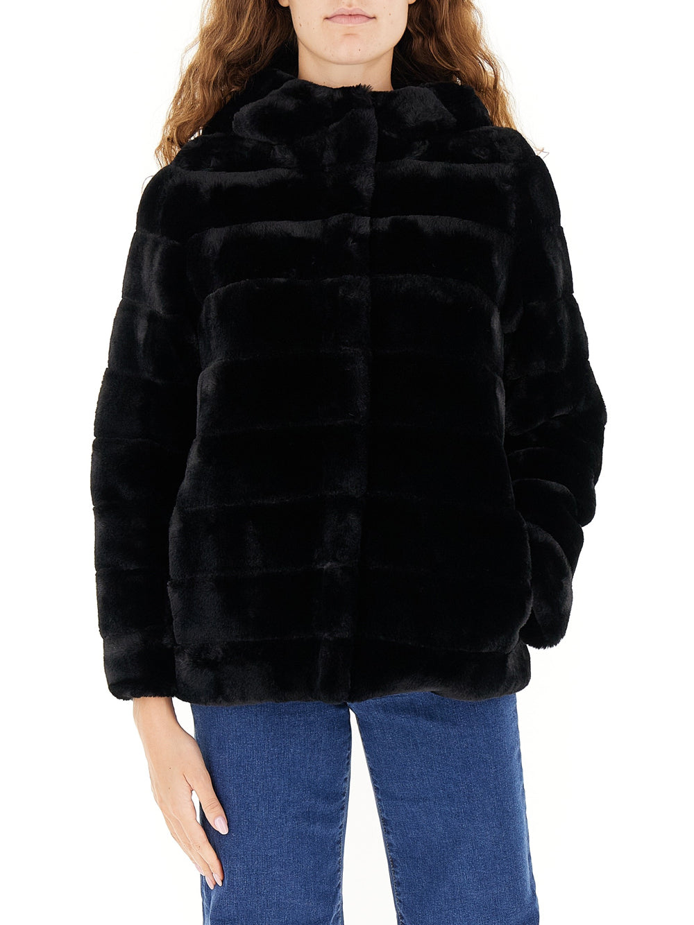 Pelliccia Emme Marella Ecologica Sem da Donna - Nero