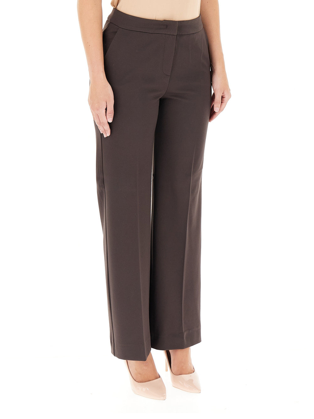 Pantalone Straight Emme Marella Palace da Donna - Marrone